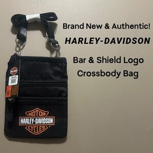 NWT Black HARLEY DAVIDSON Bar & Shield Logo Crossbody Bag